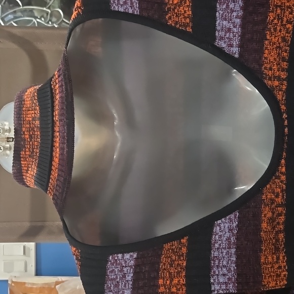 Ganni Striped Merino Wool Turtleneck Sweater, Open Back, S, NWT - Picture 5 of 8